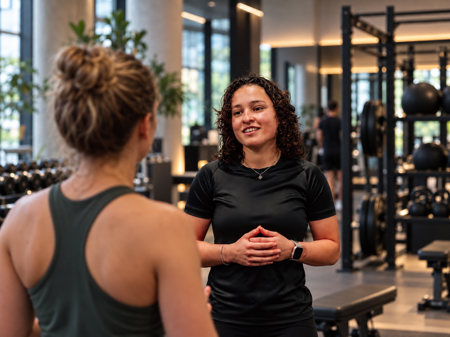 Sofie Tops, founder of TopsGyms, in a fitness environment